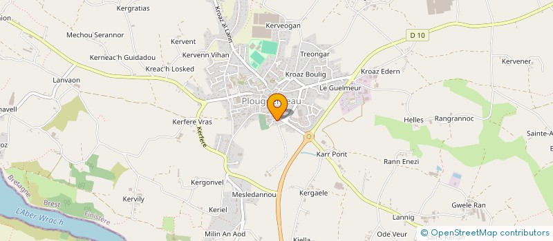 localisation de l'entreprise LA CROIX NEUVE  PLOUGUERNEAU