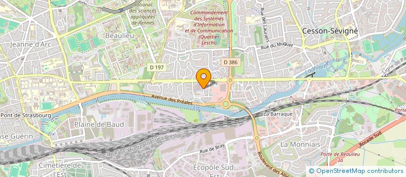 localisation de l'entreprise LA CROIX NOBLET  CESSON-SEVIGNE