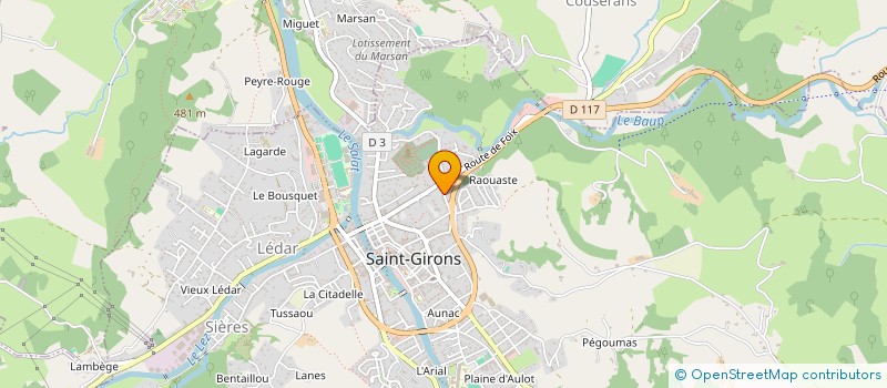 localisation de l'entreprise LA CROIX PETITE-SAINT JACQUES à SAINT-GIRONS