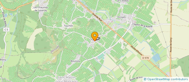 localisation de l'entreprise LA CROIX PIOT  MERCUREY