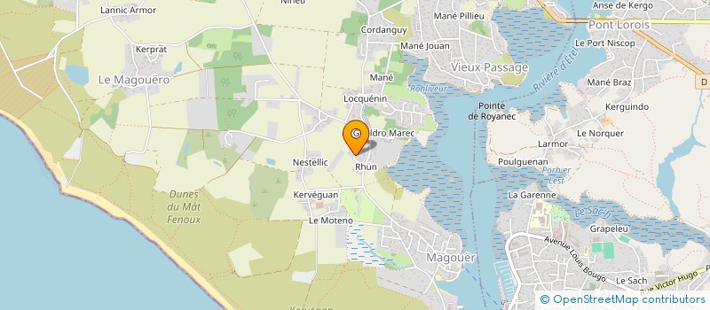 localisation de l'entreprise LA CROIX ROSE  PLOUHINEC