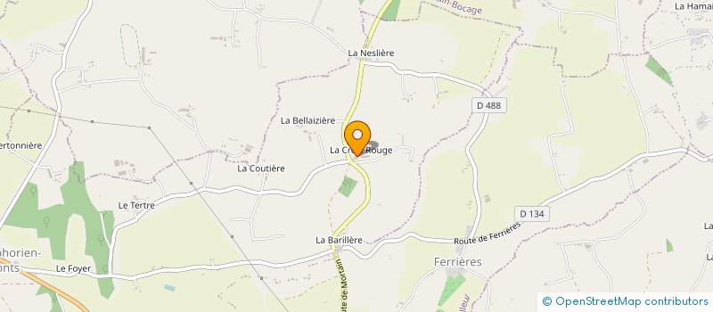 localisation de l'entreprise LA CROIX ROUGE à BUAIS-LES-MONTS