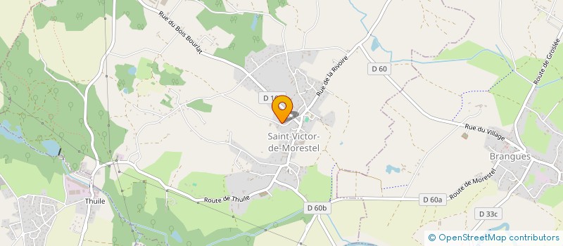 localisation de l'entreprise LA CROIX ROUSSE  SAINT-VICTOR-DE-MORESTEL