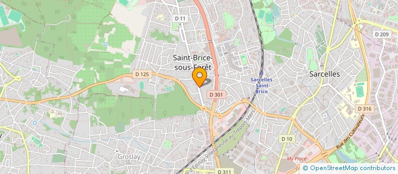 localisation de l'entreprise LA CROIX VERTE à SAINT-BRICE-SOUS-FORET