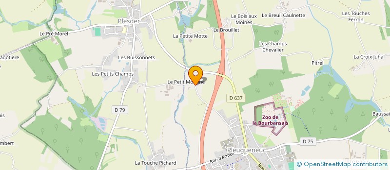 localisation de l'entreprise LA CROIX VILAINE  PLEUGUENEUC