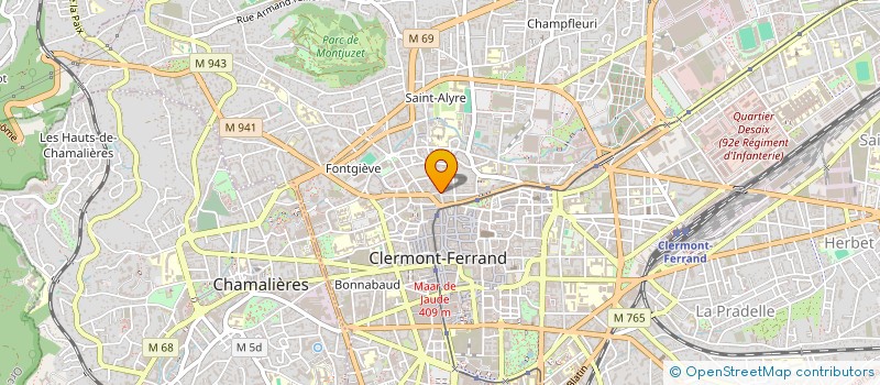 localisation de l'entreprise LA CROQUETTE DE L'ESPACE  CLERMONT-FERRAND