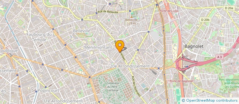 localisation de l'entreprise LA CROQUISE DES BUTTES CHAUMONT  PARIS