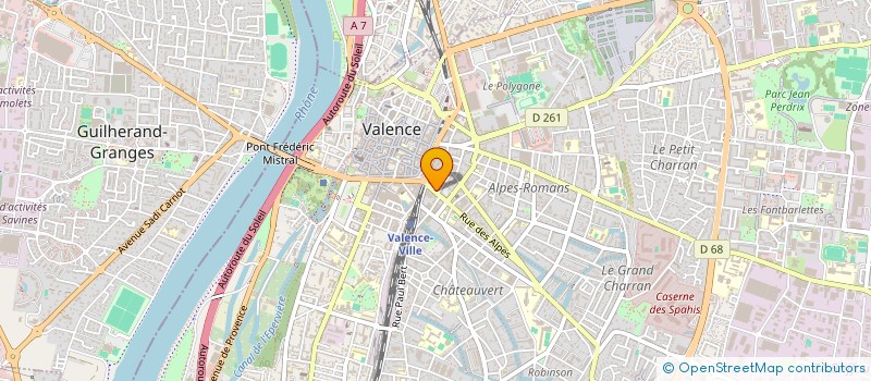 localisation de l'entreprise LA CROSETTE à VALENCE