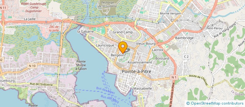 localisation de l'entreprise LA CROUTE DOREE à POINTE-A-PITRE