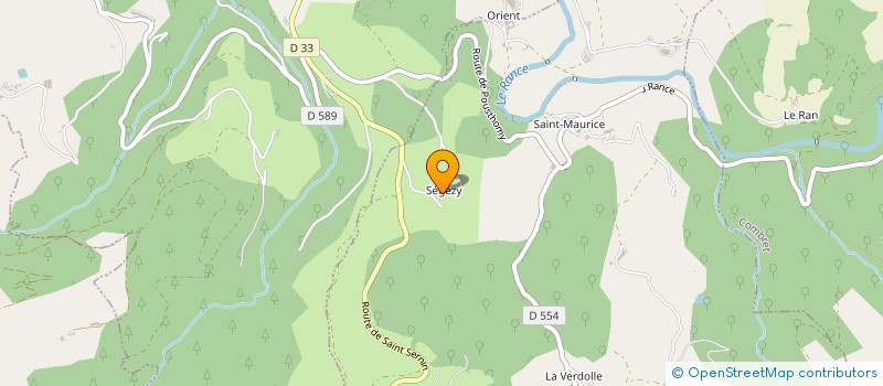 localisation de l'entreprise LA CROUZ'HERBES  SAINT-SERNIN-SUR-RANCE