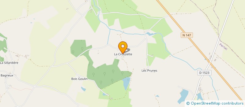 localisation de l'entreprise LA CROUZETTE à PERSAC