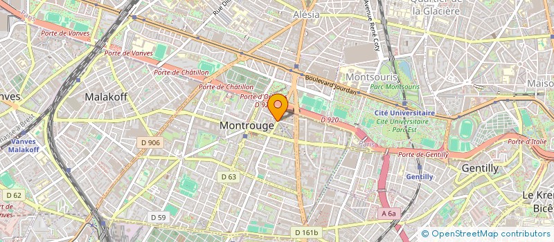 localisation de l'entreprise LA CRUCHADE  MONTROUGE