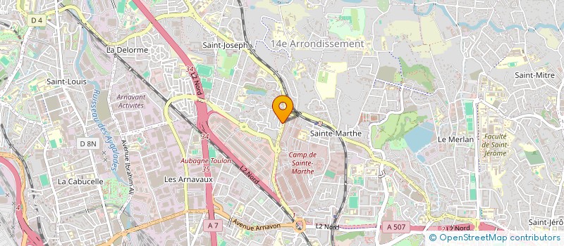 localisation de l'entreprise LA CRYSTAL à MARSEILLE