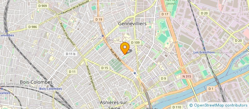 localisation de l'entreprise LA CUEILLETTE EXPRESS  GENNEVILLIERS