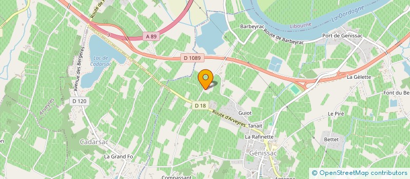 localisation de l'entreprise LA CUEVA  GENISSAC