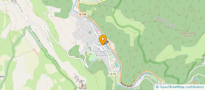 localisation de l'entreprise LA CUILLERE A CAFE  FLORAC TROIS RIVIERES