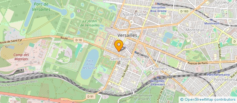 localisation de l'entreprise LA CUILLERE EN BOIS à VERSAILLES