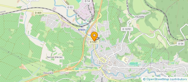 localisation de l'entreprise LA CUISANCE  ARBOIS