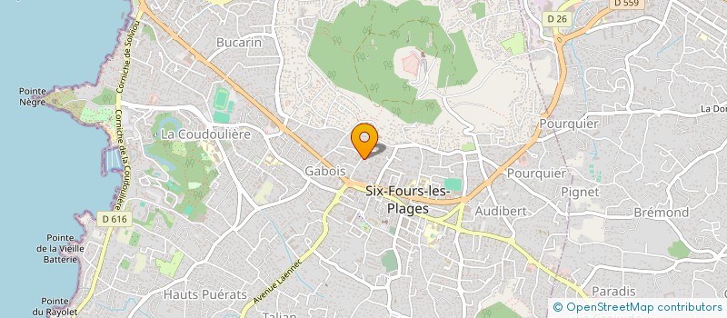 localisation de l'entreprise LA CUISINE DES CHEFS à SIX-FOURS-LES-PLAGES