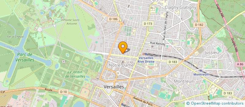 localisation de l'entreprise LA CUISINE FACTORY à VERSAILLES