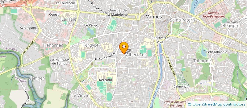 localisation de l'entreprise LA CUIVRERIE à VANNES