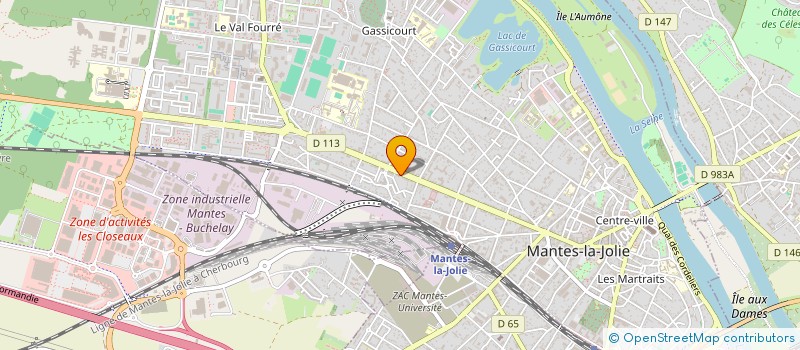 localisation de l'entreprise LA CURE D'AIR à MANTES-LA-JOLIE