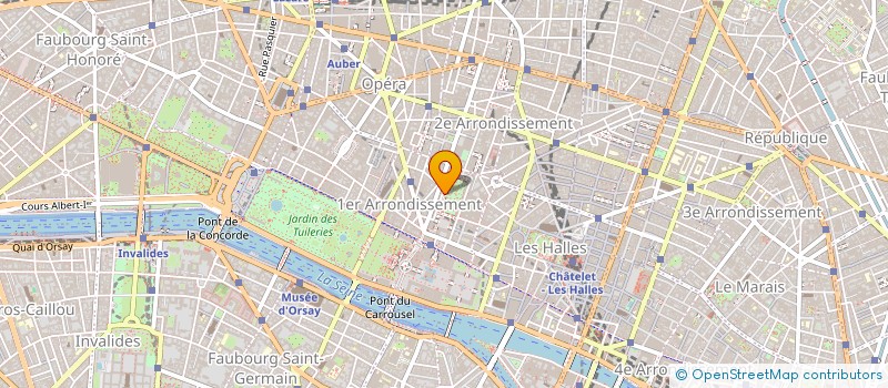 localisation de l'entreprise LA CURIA DU LOUVRE à PARIS