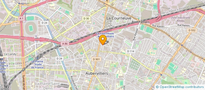 localisation de l'entreprise LA CURIE à LA COURNEUVE