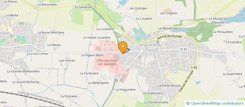localisation de l'entreprise LA CURMA  ARGENTRE-DU-PLESSIS