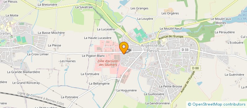 localisation de l'entreprise LA CURMA IMMOBILIERE  ARGENTRE-DU-PLESSIS