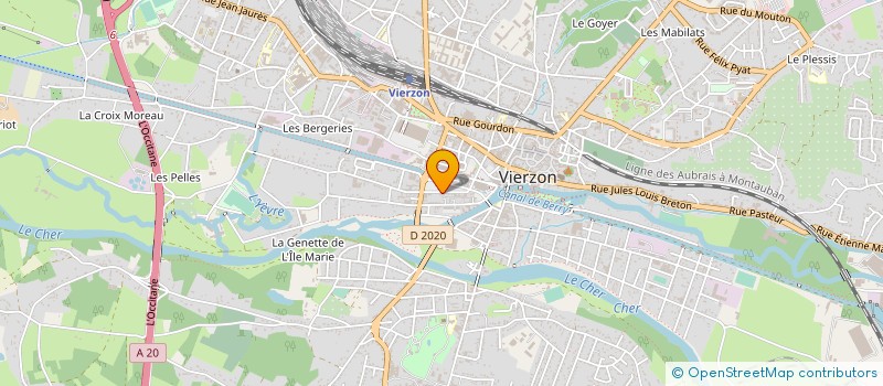 localisation de l'entreprise LA DAME AUX CAMELIAS à VIERZON