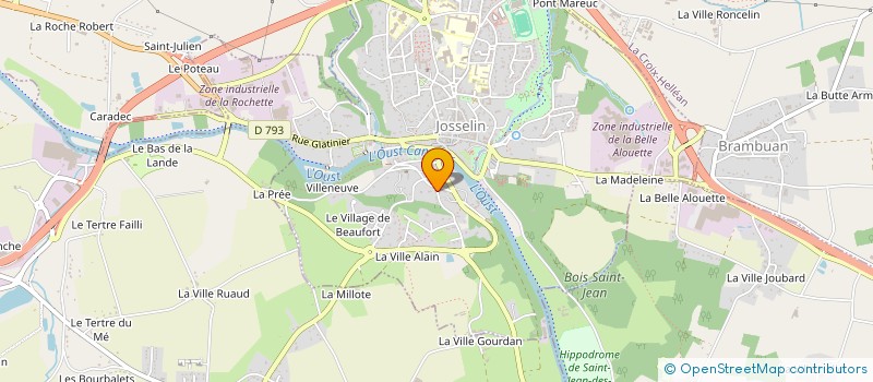 localisation de l'entreprise LA DAME AUX CAMELIAS  JOSSELIN