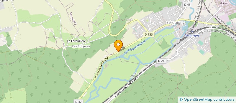 localisation de l'entreprise LA DAME BLANCHE  SERQUIGNY