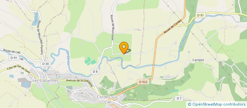 localisation de l'entreprise LA DAME DE PIERRE  CORDES-SUR-CIEL