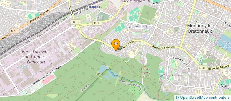 localisation de l'entreprise LA DAME NOIRE à MONTIGNY-LE-BRETONNEUX