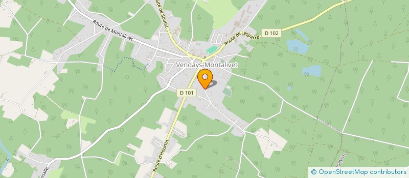 localisation de l'entreprise LA DAME-V  VENDAYS-MONTALIVET