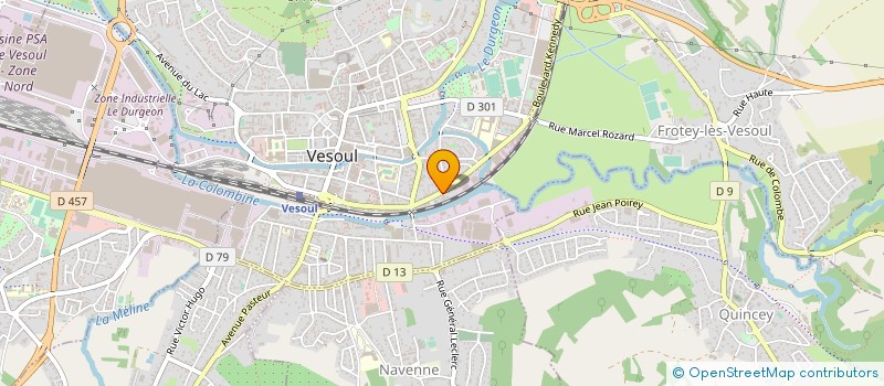 localisation de l'entreprise LA DAME VERTE à VESOUL