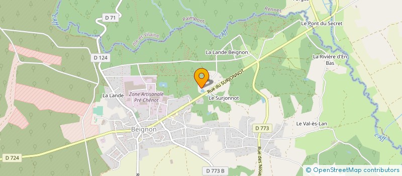 localisation de l'entreprise LA DAUFRESNE  BRUZ