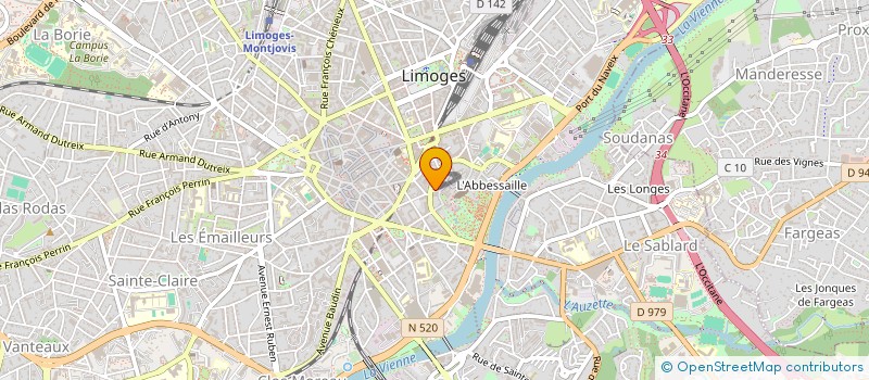 localisation de l'entreprise LA DAUPHINE à LIMOGES