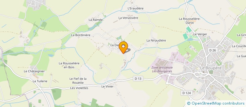 localisation de l'entreprise LA DAVIERE à LE BOUPERE