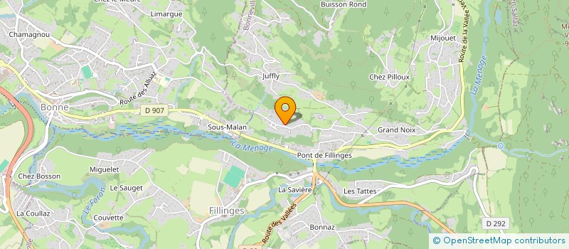 localisation de l'entreprise LA DEBRIDEE  FILLINGES