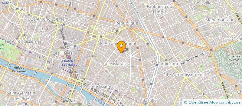 localisation de l'entreprise LA DECORATION DES METAUX PARISIENNE à PARIS