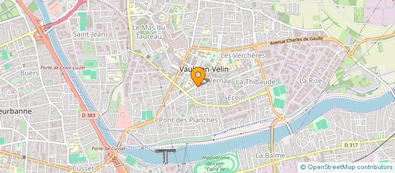 localisation de l'entreprise LA DECORATION FLORALE  VAULX-EN-VELIN