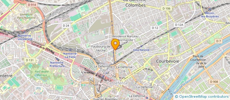 localisation de l'entreprise LA DEFENSE PERMIS à COURBEVOIE