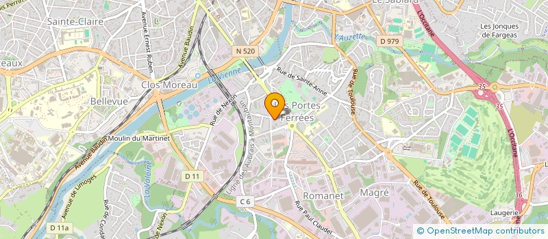 localisation de l'entreprise LA DEMEURE AUX MILLE SOURCES à LIMOGES