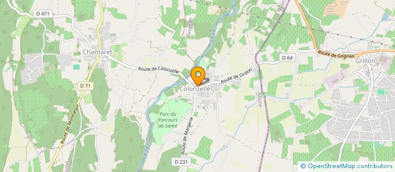 localisation de l'entreprise LA DEMEURE DE CYBELE  COLONZELLE