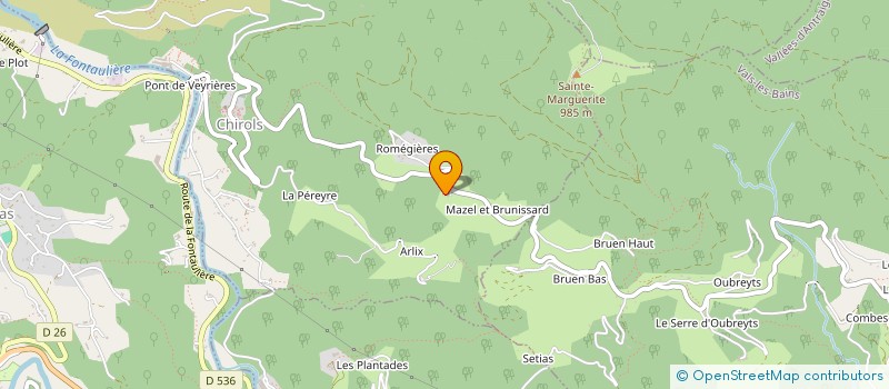 localisation de l'entreprise LA DEMEURE DES MAITRES à CHIROLS