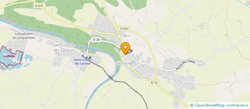 localisation de l'entreprise LA DENT BLEUE  GIROUSSENS