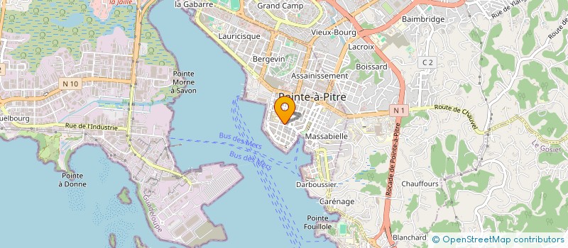 localisation de l'entreprise LA DENT D'EVE à POINTE A PITRE