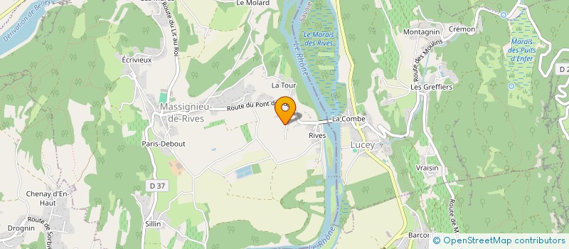 localisation de l'entreprise LA DENT D'IZIA  MASSIGNIEU-DE-RIVES